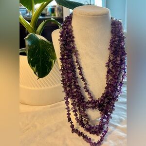 💜 Amethyst Multi-Strand Statement Necklace 💜